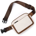 Miniatyrbillede 2 af 8: Dame PU Læder Bæltetaske Crossbody Taljetaske Rejse Skuldertasker Dark brown
