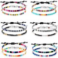 Miniatyrbilde 1 av 5: 6 stk. Ankelkjede Justerbar Boho Surfer Ankelkjede Tynn Tau Unisex Håndlaget Strand Ankelkjede Ankelkjede Bohemia Ankelkjede Kjede