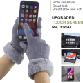 Miniatyrbild 3 av 5: Damvantar Vinter Varma Touchscreen Handskar Termisk Mjukt Foder Elastisk Manschett Textning Handskar