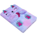 Miniatyrbilde 5 av 5: Nydelig dyre-notatbok for barn, plysj-dagbok for jenter, tenåringer, fuzzy journal, tie-dye valp, skriveblokk A5, linjert, 160 sider