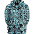 Miniatyrbilde 2 av 3: Herre Langærmet Hoodie Halloween Morsom Crew Neck Genser med Kengurulomme Jul Flerfarget 3D Print Genser Genser（Størrelse：M） Style16 M