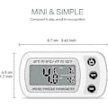 Miniatyrbillede 2 af 5: Køleskabstermometer, Digitalt Frysetermometer, Vandtæt Køleskabstermometer Med Max/min Funktion, Krog, Letlæseligt LCD-display, Til Hjemmet