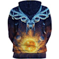 Miniatyrbillede 2 af 3: Herre Langærmet Hoodie Halloween Sjov Crew Neck Sweatshirt med Kængurulomme Jul Multicolor 3D Print Jumper Sweater（Størrelse：M） Style18 M