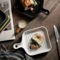 Miniatyrbilde 2 av 4: Matfat Non-stick varmeisolerende keramisk kjøkkenplate for hjemmefest - Hvit
