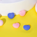 Miniatyrbillede 4 af 5: Tommelfingergrebshætter til Nintendo Switch, søde joystick-covers med 3D-mønster, blødt, sødt silikone analogt 4-delt sæt til Switch/OLED/Lite, blå og pink hjerte
