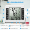 Miniatyrbild 3 av 5: (Ny version) AMIR kylskåpstermometer, trådlös inomhus- och utomhustermometer, sensortemperaturmonitor med ljudlarm (batteri ingår ej)