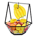 Pikkukuva 2 / 5: Hedelmäkori keittiön työtasolle, banaaniteline, kulho, kahva, leipäkori, irrotettava D