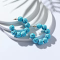 Miniatyrbillede 3 af 4: Rattan Øreringe Sommer Boho Raffia Bold Hoop Dangle Øreringe til Kvinder Piger Letvægts Halm Flet Statement Øreringe Boheme Strand Øreringe