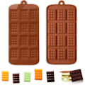 Miniatyrbillede 1 af 5: 2 stk. silikone adskillelige chokoladeforme, silikone firkantede forme, non-stick slik chokoladebar forme, genanvendelige slik protein silikone chokoladeforme