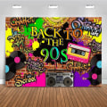 Miniatyrbilde 1 av 5: 90-talls bakteppe Hip Hop Graffiti Murvegg Retro Radio Motefotografering Bakgrunn Tilbake til 90-tallet Temafest Bannerdekorasjon Bakgrunner (7x5ft)