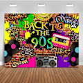 Pikkukuva 1 / 5: 90-luvun tausta Hip Hop Graffiti Tiiliseinä Retro Radio Muotivalokuvaus Tausta Takaisin 90-luvun teemalla Juhlan Banneri Dekoraatio Taustat (7x5ft)