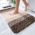 Miniatyrbillede 1 af 5: Luksuriøs Badeværelsesmåtte 20x30, Ekstra Blød og Absorberende Mikrofiber Bademåtte, Skridsikker Plysset Shaggy Badetæppe