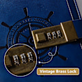 Miniatyrbillede 3 af 5: B6 Læder Journal Notebook med Kombinationslås, Rejse Sailor Skrive Dagbog Personlig Planlægger Organisering Som Gave, 7.87 X 5.51 in