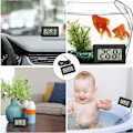 Miniatyrbillede 5 af 5: 2025 Ny Mini Digital LCD Termometer Temperatur Med Temperatursonde Sensor Tester Til Køleskabe Frysere Akvarium (4X Sort)