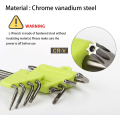 Miniatyrbilde 3 av 5: Skiftenøkkelsett, sekskantnøkkelsett med lang arm og kulehode, 8-delt Torx Allen-nøkkelsett, T5 T6 T7 T8 T9 T10 T15 T20