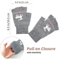 Miniatyrbild 3 av 5: Unisex Vinter Halvfingerhandskar Varma Vinter Fingerlösa Pekskärmshandskar Stretchiga Stickade Skrivhandskar