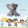 Miniatyrbild 5 av 5: 9 tum Elefant Gosedjur Mjuk Söta Elefantdocka Plysch Gosedjur för Pojkar Flickor (Grå)