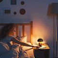 Miniatyrbillede 4 af 5: Svampe lampe til soveværelse, bærbar dæmpbar sengelampe med USB-opladning, trådløs natlampe i træ (medium, valnød)
