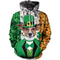 Miniatyrbilde 1 av 4: Herre Langærmet Hoodie Halloween Morsom Crew Neck Genser med Kengurulomme Jul Flerfarget 3D Print Genser Genser（Størrelse：M） Style12 M