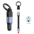 Miniatyrbild 1 av 8: Mininyckelring Bärbar USB -datakabel Micro USB C Typ C Kort Blue iPhone