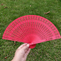 Miniatyrbild 7 av 8: Mode Bröllop Hand Doftande Party snidade Bambu Folding Fan C