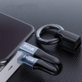 Miniatyrbild 2 av 8: Mininyckelring Bärbar USB -datakabel Micro USB C Typ C Kort Blue iPhone