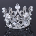 Miniatyrbild 1 av 8: Kronprinsessan Topper Crystal Pearl hårprydnader för bröllop Silver