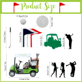 Miniatyrbild 1 av 7: 26st golftårtdekorationer på väg till golfares födelsedagsdekoration Army green one