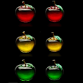 Miniatyrbild 3 av 8: 50/60 mm glasyr K9 Crystal Apple Crafts Glass Paperweight Home De Green 60MM