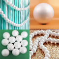 Miniatyrbild 2 av 8: 10 Rund Vit 80mm Polystyrene Foam Ball Moing Sphere Styrofoa