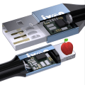 Miniatyrbild 3 av 8: Mininyckelring Bärbar USB -datakabel Micro USB C Typ C Kort Gold iPhone