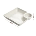 Miniatyrbild 1 av 8: 1 ST Vinägerrätt Måltid Sushi Dumplings Maträtt Fyrkantig PP Snack Pla White