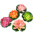 Miniatyrbild 7 av 8: 5st Konstgjord flytande näckrosLotus Blomdammdekor 10cm 5 pcs