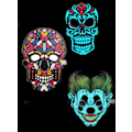 Pikkukuva 2 / 3: Led mask med ljudkontroll - skelett multi färgad skelett multi färgad