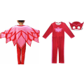 Miniatyrbild 1 av 3: Pyjamashjältarna Unisex Barn - hel dress+ ögonmask Red 140 cm