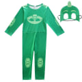 Miniatyrbild 7 av 7: Pyjamashjältarna Unisex Barn - hel dress+ ögonmask Blue PJ Masks - Storlek: blå 100 cl