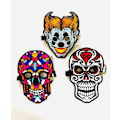 Miniatyrbillede 3 af 3: Led mask med ljudkontroll - skelett multi färgad skelett multi färgad