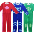 Miniatyrbillede 1 af 7: Pyjamasheltene Unisex børn - heldragt + øjenmaske Green PJ Masks -Storlek: grön 120 cl