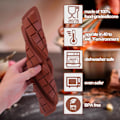 Miniatyrbild 5 av 8: Chokladform Djup, Tjock Silikon Chokladform för Fylld Choklad, Kvadratisk Knafeh Pistage Chokladkaka Brytbar Godis square deep chololate