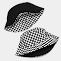 Miniatyrbillede 2 af 5: Wekity Sød Spand Hat Strand Fisker Hatte til Kvinder, Reversible Dobbelt-Side-Wear Unisex (Gitter, Sort og Rød)