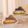 Miniatyrbillede 4 af 7: DIY Sky-Tulipan Spejl Natlampe, Kreativ Skrivebords Sky-Tulipan Lampe, Håndlavet Simuleret Blomst Bordlampe til Hjemmet Soveværelser Dekoration