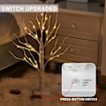 Miniatyrbillede 2 af 5: 24” 2FT 24LT Lighted Birch Tree Batteridrevet Timer Varm Hvid LED Kunstig Gren Træ til Hjem Fest Festival Bryllup Dekoration, 2FT Bordtræ Lampe