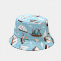 Miniatyrbillede 1 af 8: AVEKI Pakkelige Reversible Havdyr Trykte Fisker Bucket Solhat, Mange Mønstre