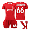 Pikkukuva 1 / 2: 2023-2024 Liverpoolin lasten jalkapalloasusetti sukkineen - Nro 66 ALEXANDER-ARNOLD#L No.66ALEXANDER-ARNOLD #L