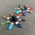 Miniatyrbild 2 av 4: Healing Crystals Pyramid & 7 Chakra Point Energy Generator, Black Obsidian