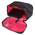Miniatyrbillede 3 af 11: Makeup taske multifunktionel pink indeni sort udenpå stor kapacitet bærbar mode bærbar nylon makeup vask opbevaringspose