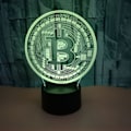 Miniatyrbillede 2 af 6: JUSTUP 3D Natlampe LED Illusion Skrivebordslampe 7 Farver Skift USB-kabel Touch Fjernbetjening Julefødselsdagsgave (Sort Sæde)