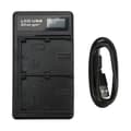 Miniatyrbillede 1 af 11: LCD dobbelt USB-oplader med TypeC-interface til LPE6 model kamera batterioplader