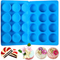 Pikkukuva 1 / 7: 2 kpl Oreo-keksimuotit, silikoninen, 12 onttoa, pyöreä sylinteri, Oreo-suklaakuorille, makeisille, silikoninen leivontamuotti Blue-2Pcs