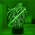 Miniatyrbillede 4 af 8: Chainsaw Man Akryl 3D Natlampe, Illusion Anime Lampe Soveværelse Dekoration 7 Farve Touch Control 16 Farve Skift Natlys Børnegaver Julegaver Motorsågsmannen